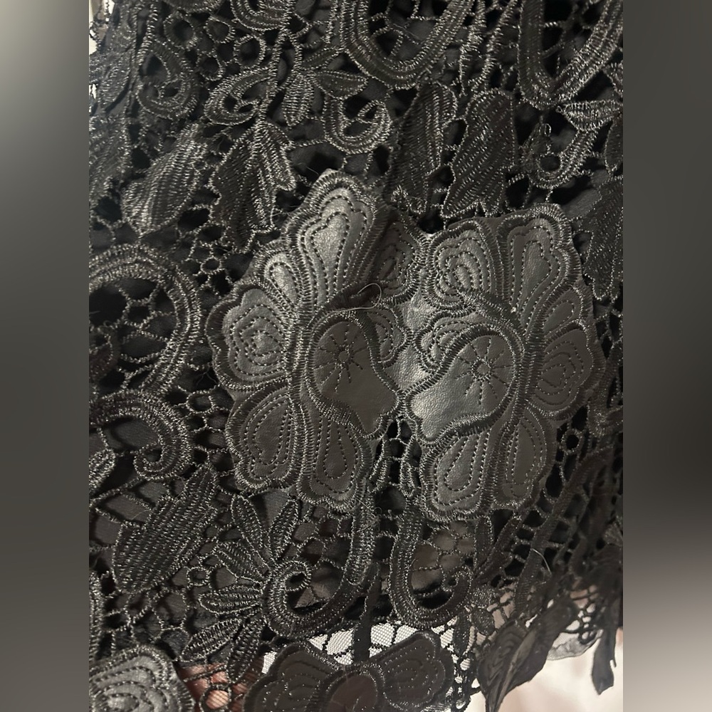 Zara leather and lace dress. - Picture 6 of 8